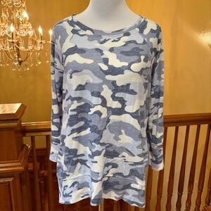 Calvin Klein Blue Camouflage Performance Stretch Wmn’s Sz S